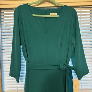 Calvin Klein V Neck 3/4 Sleeve Jumpsuit